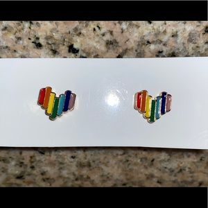 Rainbow Heart Earrings
